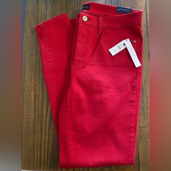 Talbots Red Jeggings Size 8 - Picture 1 of 5